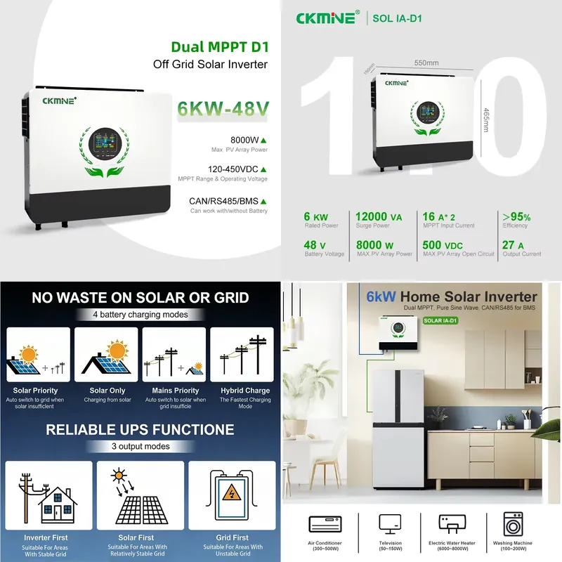 Off Grid Solar Inverter 48V 6000W - Heißer Verkauf Großhandel Dual MPPT Solarwechselrichter