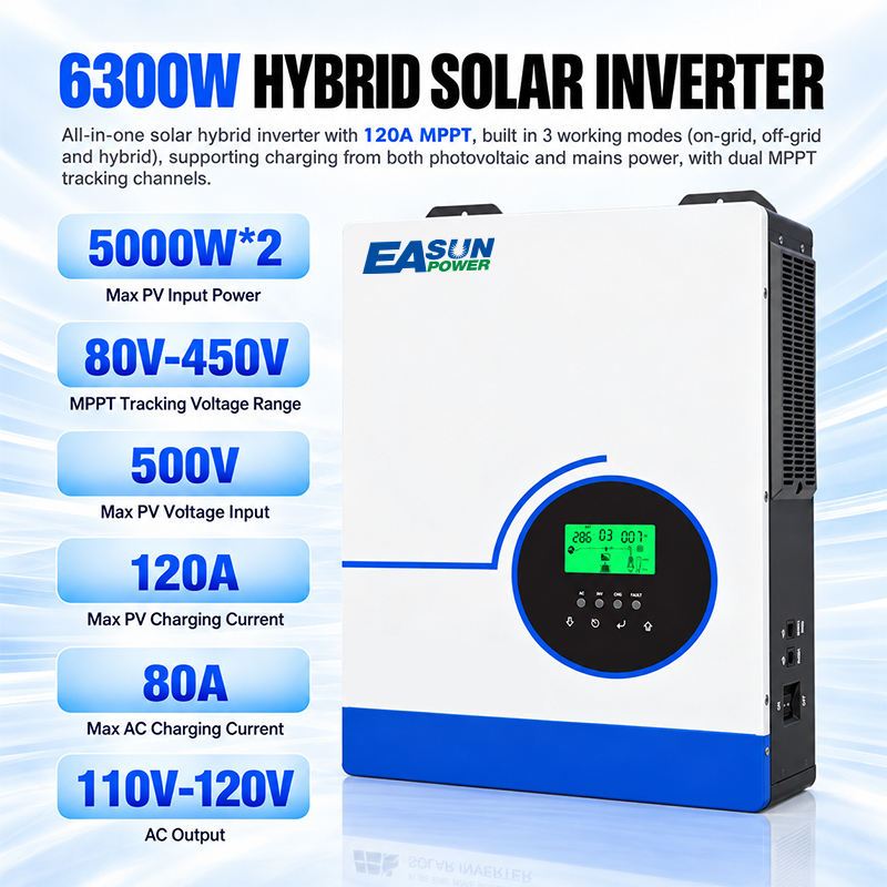 EASUN POWER 6300W Hybrid-Solar – Grid Tie Inverter Limiter 2000W Bewertung und Preis